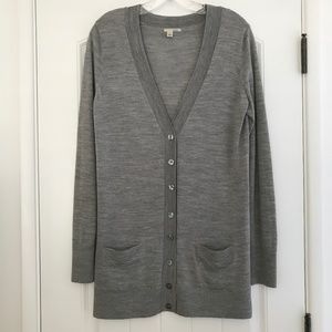 Halogen merino wool cardigan gray size large